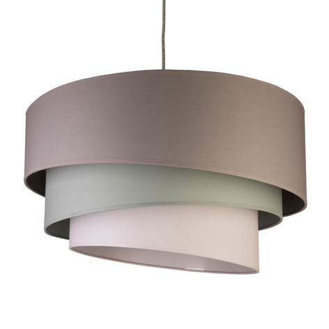 Sospensione Trio, beige/acquamarina/écru, Ø45cm