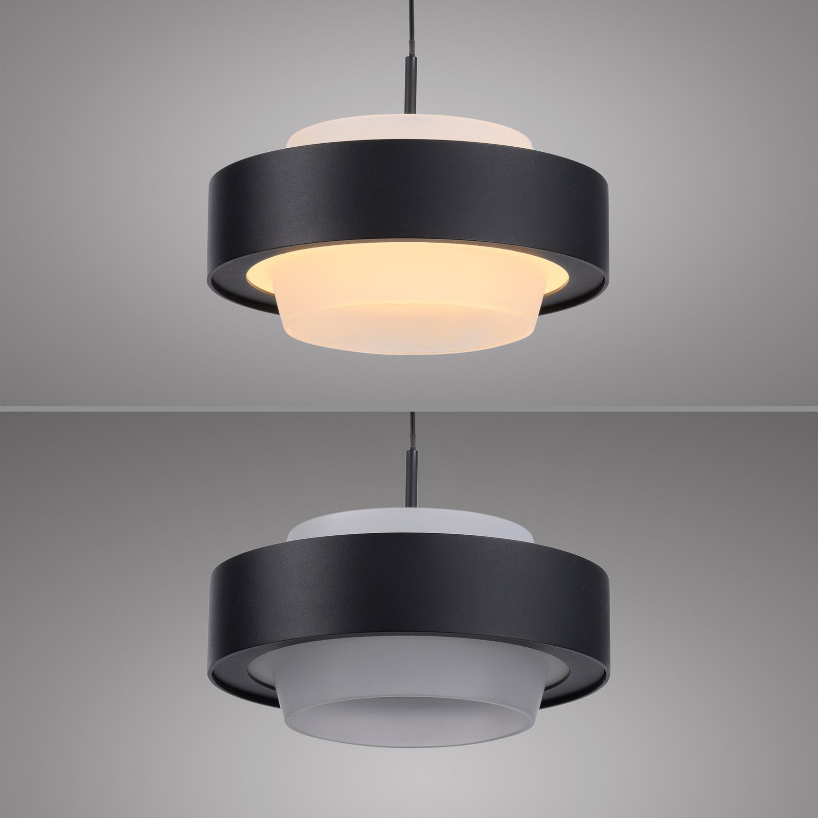 Schöner Wohnen LED κρεμαστή λάμπα Elmo, μαύρη, 1-φωτιστικό, 3000 K