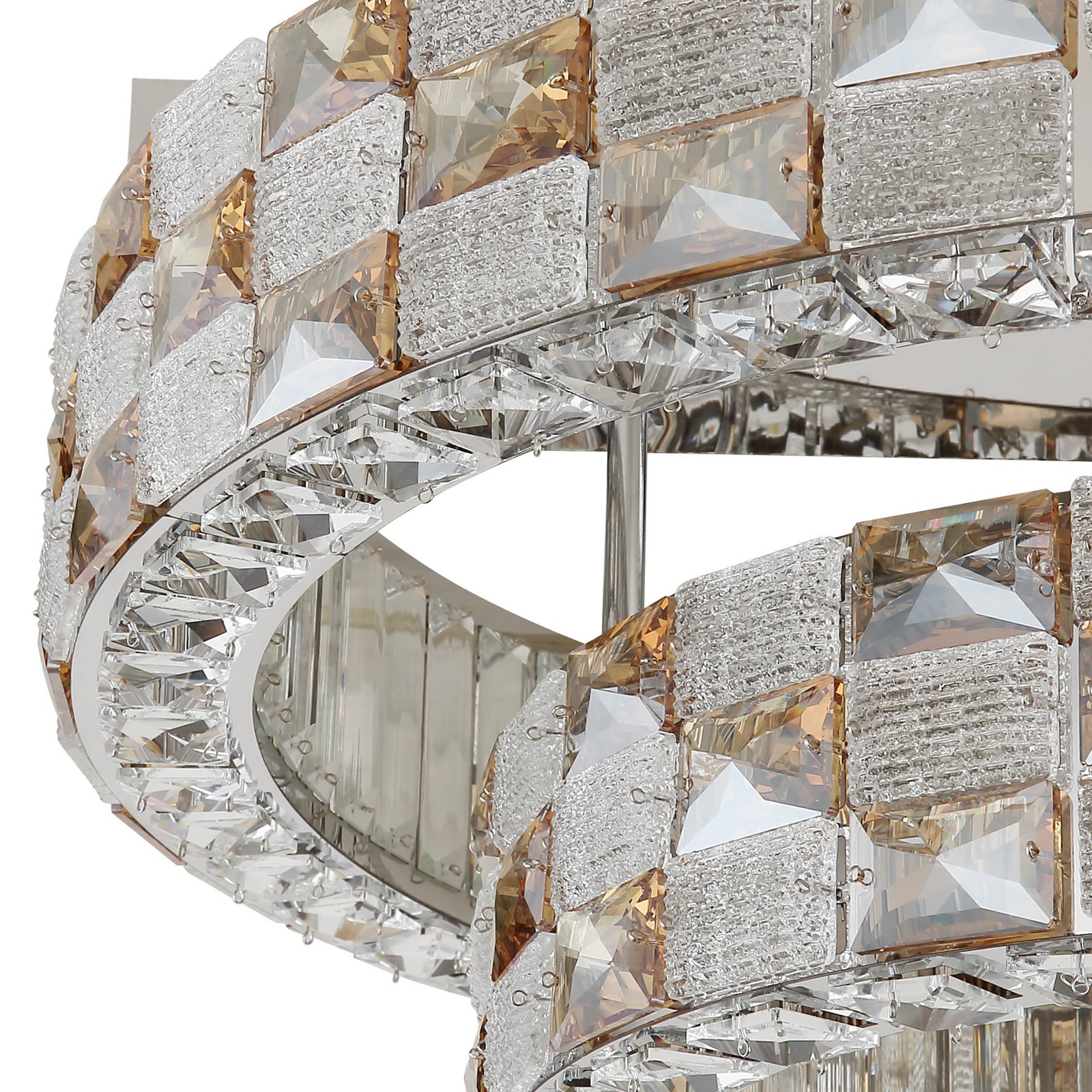 LED-Deckenleuchte Lidia, amber/klar, Glas, CCT, dimmbar