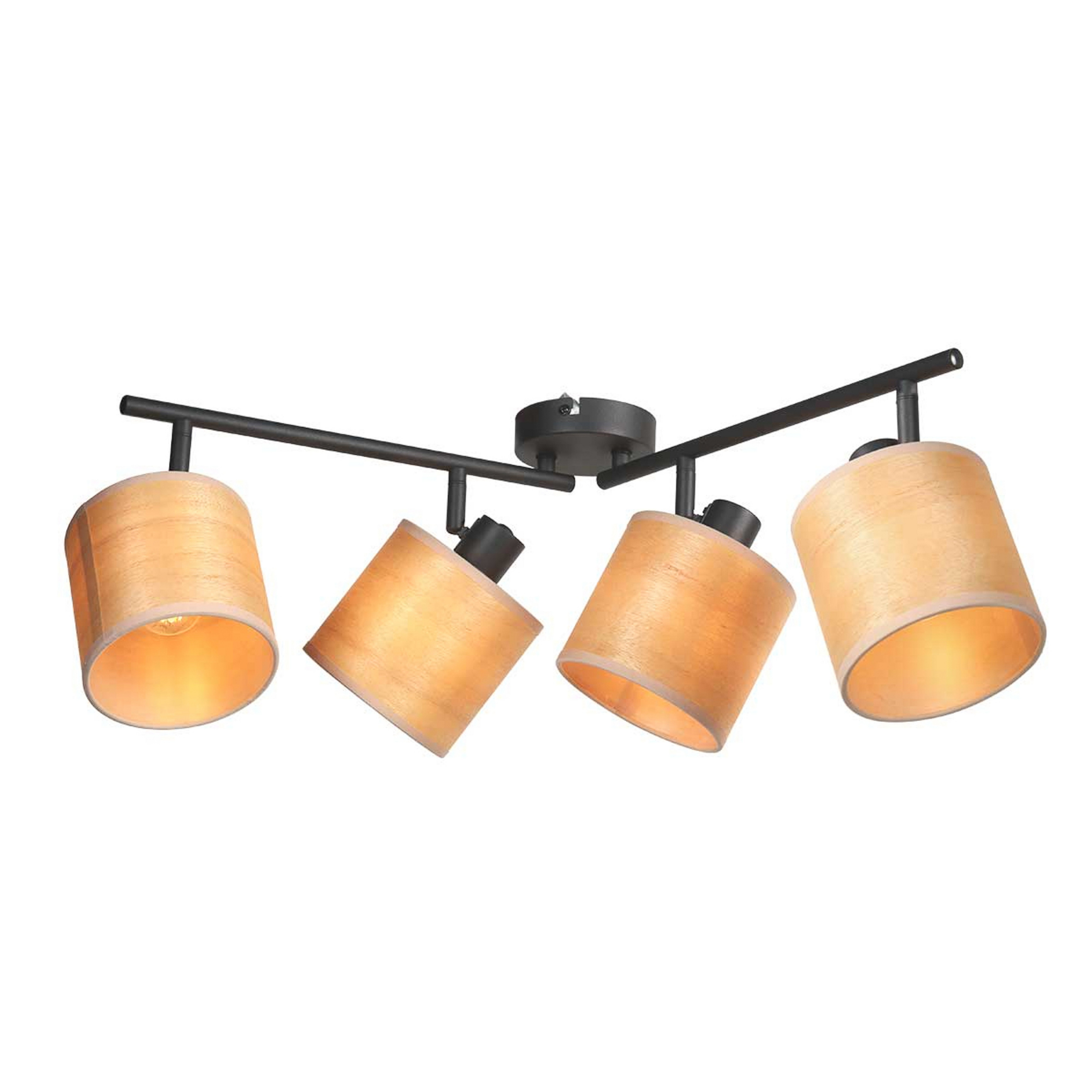 Plafonnier BAMBUS, à 4 lampes