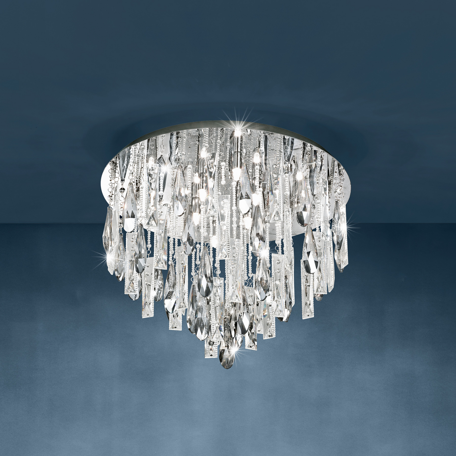 Plafonnier Stars of Light Calaonda, 58 x 48 cm, chrome