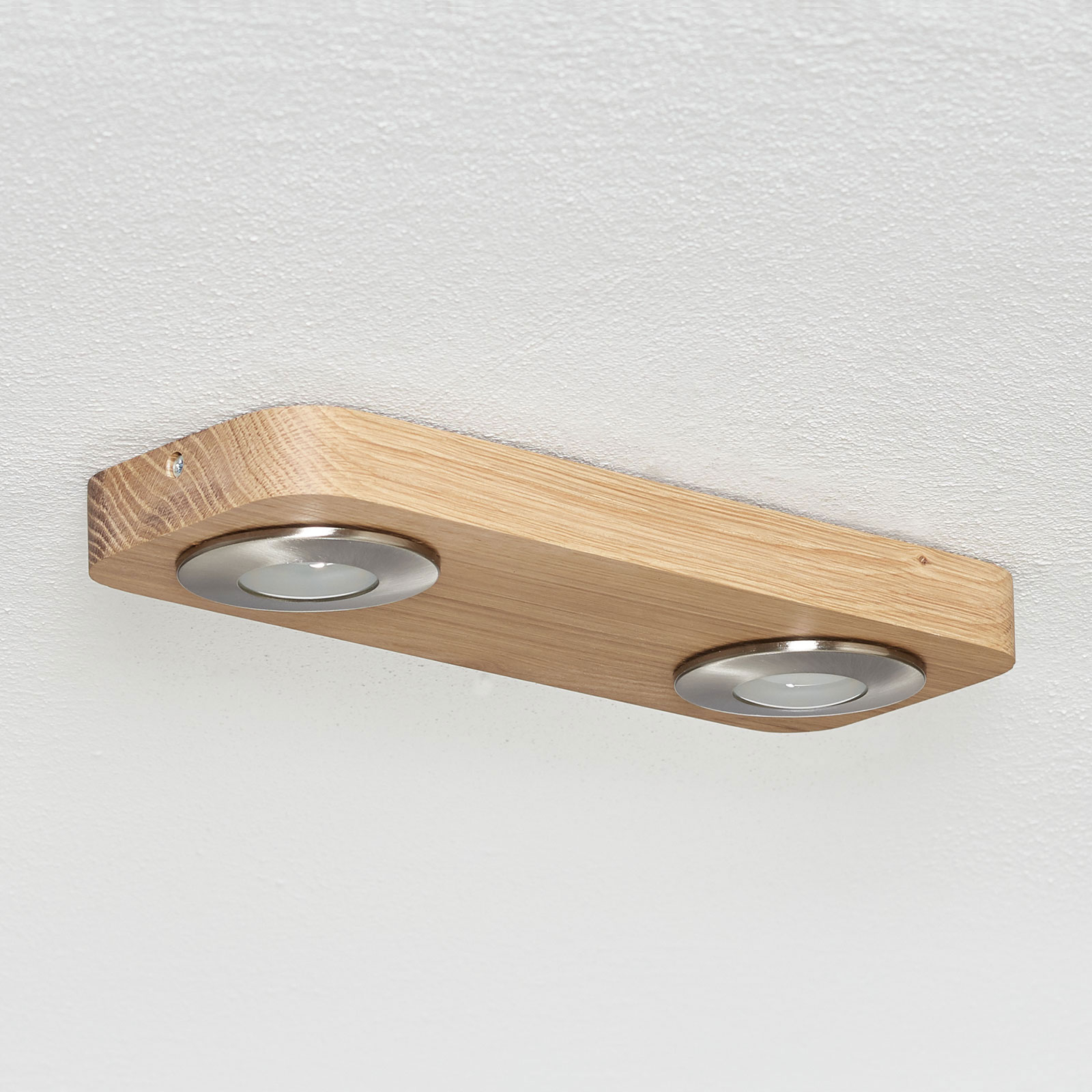 Lampa sufitowa LED Sunniva, naturalny urok drewna