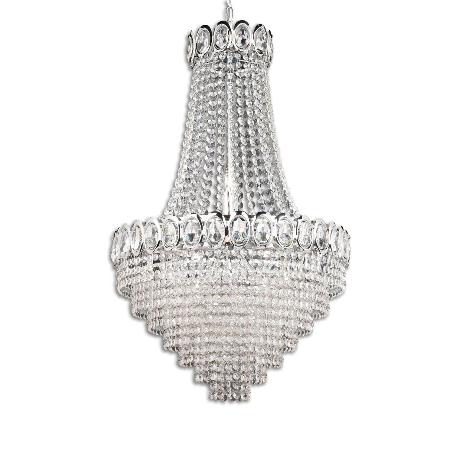 Searchlight Limoges hanging light with glass pearls, for Living / Dining Room, metal, glass, E14, 40 W, energy efficiency: A++, H: 52 cm