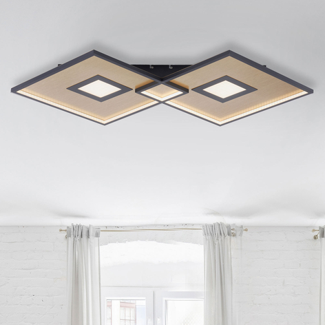 LED-Deckenleuchte Amara, zwei Quadrate