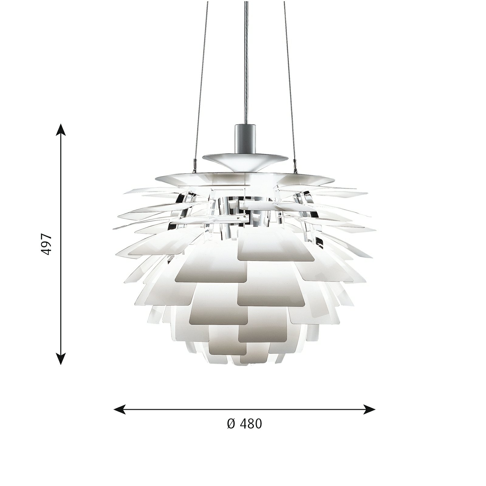 PH Artichoke Lampada a Sospensione Ø480 White - Louis Poulsen