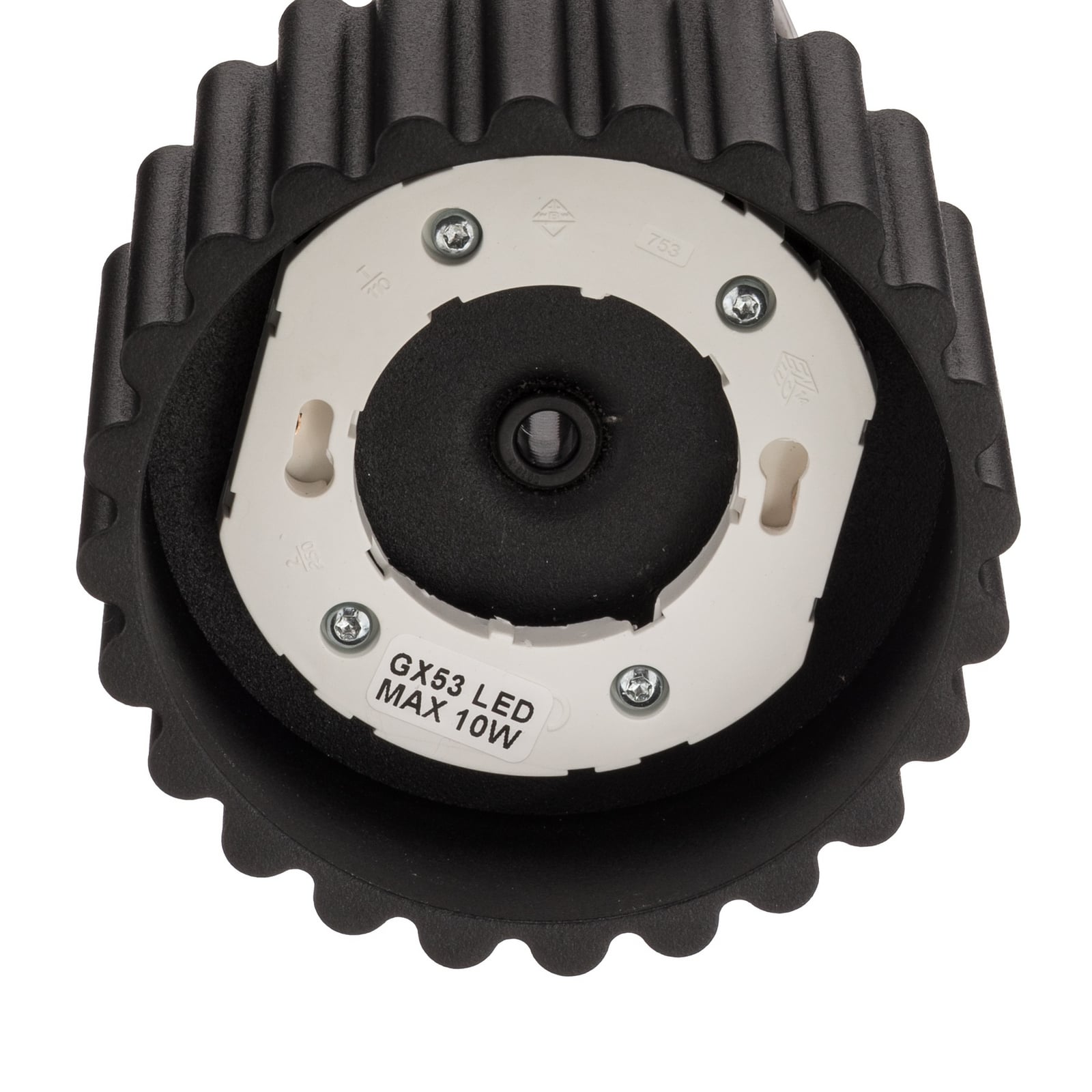 Taklampe Aura 1, svart, 1 lyskilde, Ø 10 cm, GX53 Taklampe Aura 1, svart, 1 lyskilde, Ø 10 cm, GX53