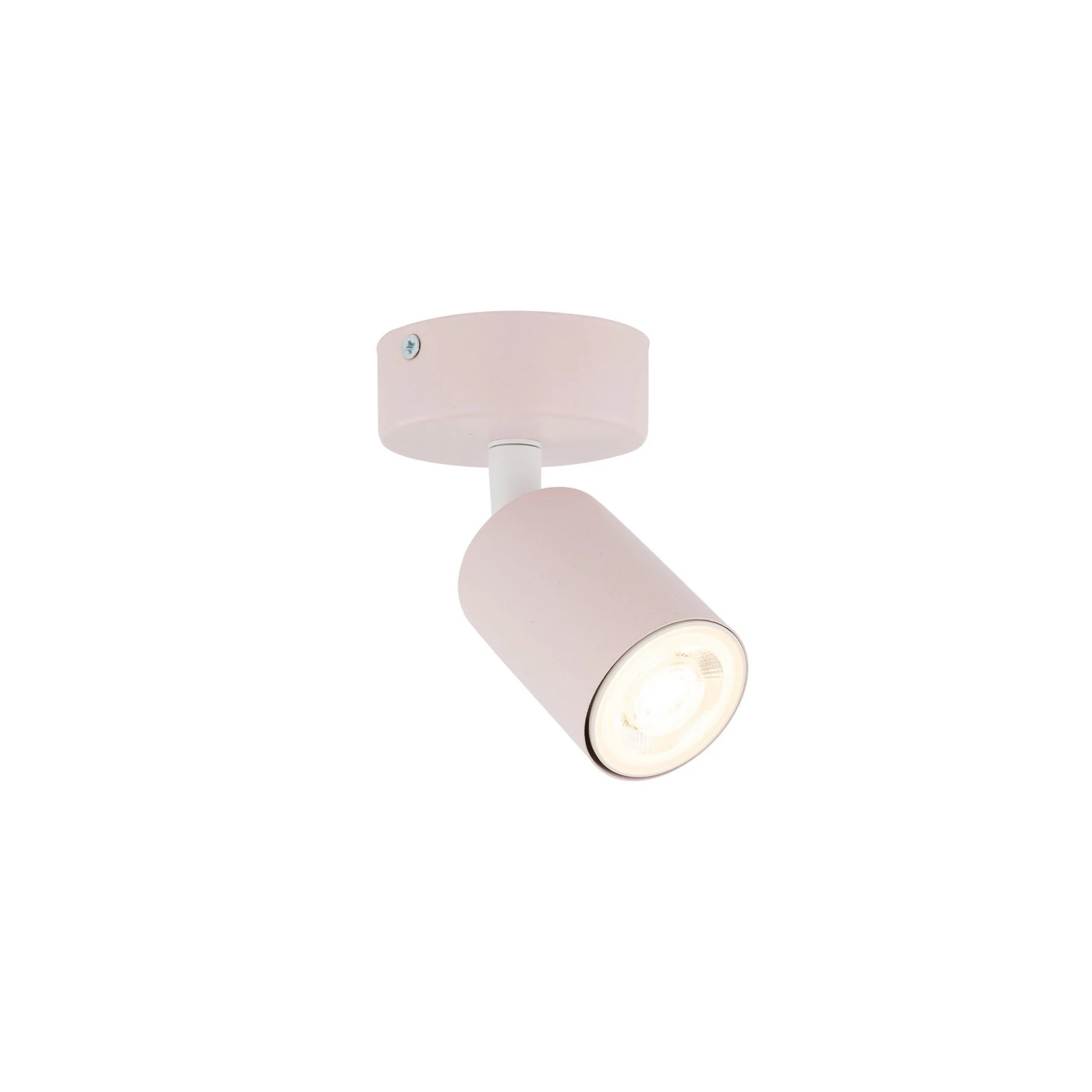 Spotlight till vägg Livia, rosa, 13 cm, metall, justerbar, GU10