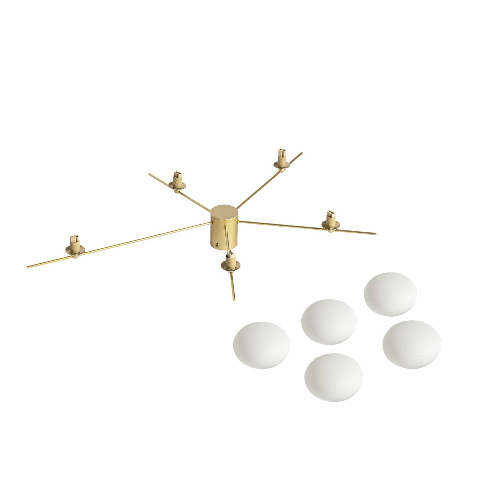  Lindby Lindby Valisa Ceiling Light, Gold, 5-bulb 