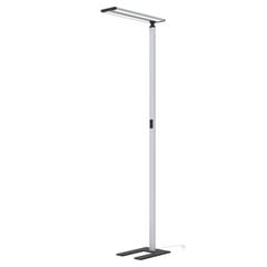 Prios Zyair Lampada da terra per ufficio a LED, argento 59,7 cm