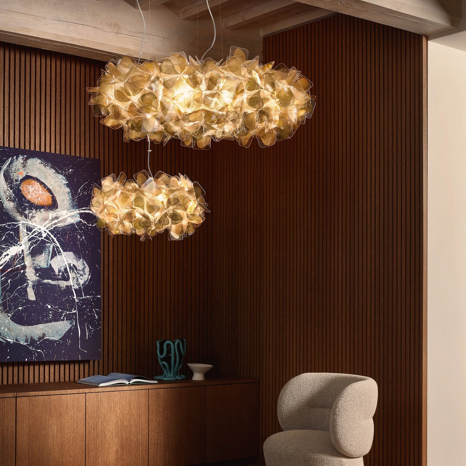 Clizia Pendel Mama Non Mama Large Gold/Transparent - Slamp