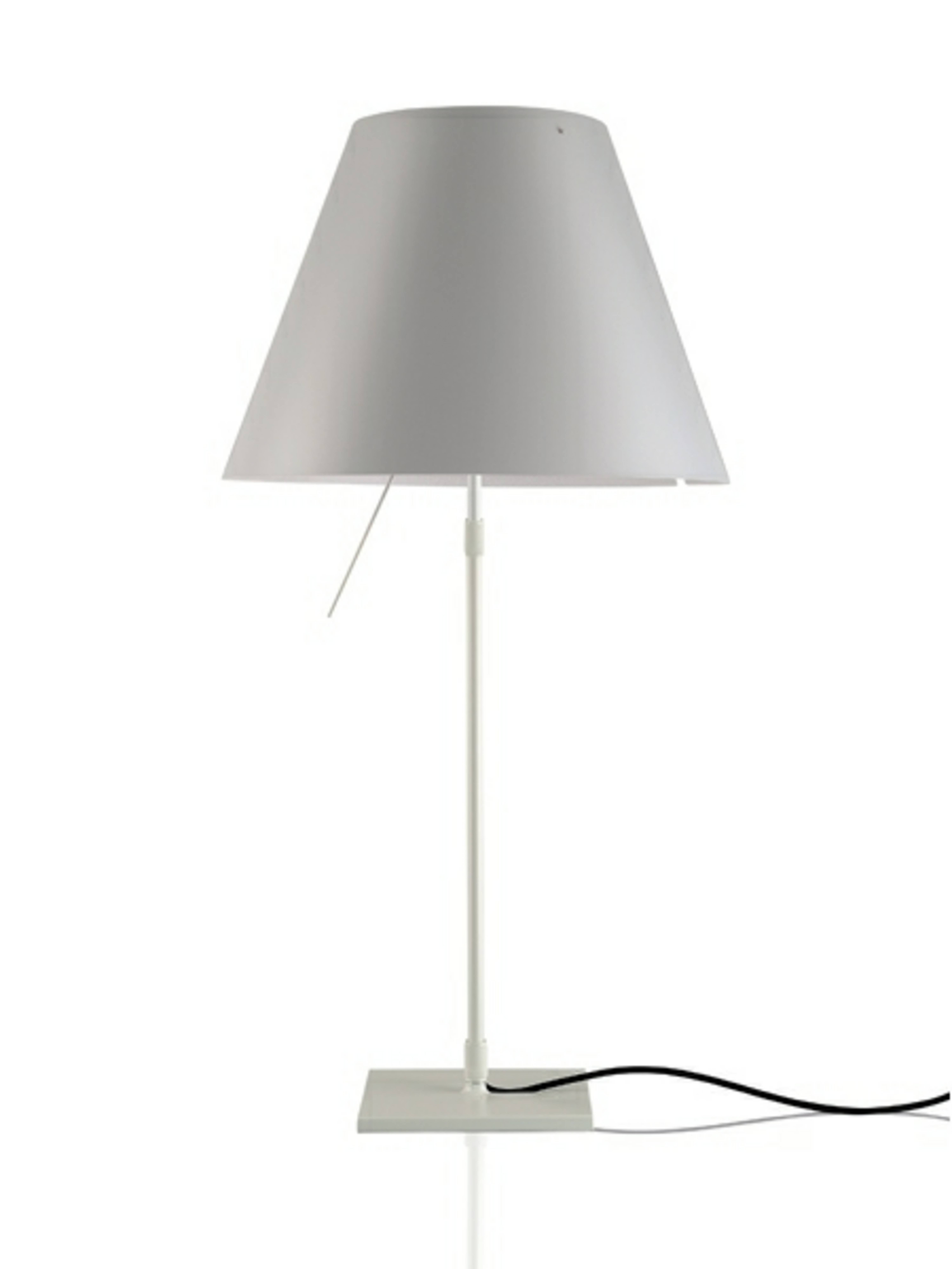Costanza Table Lamp Aluminium with Mistic White - Luceplan