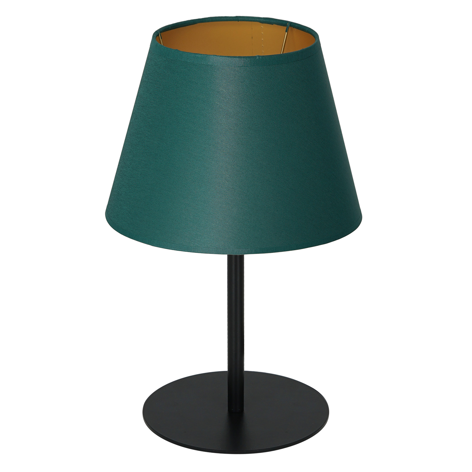 Lampe à poser Soho, conique H33 cm, vert/doré