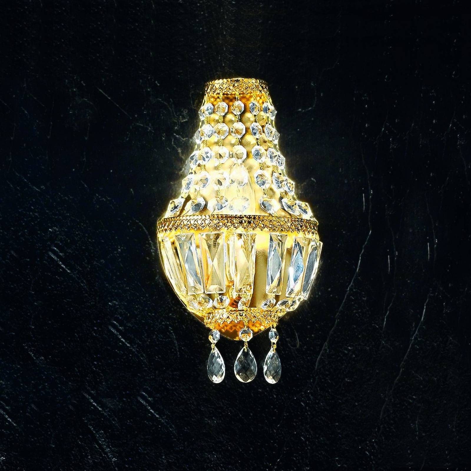 Wall light Cupola, 24 carat gold-plated