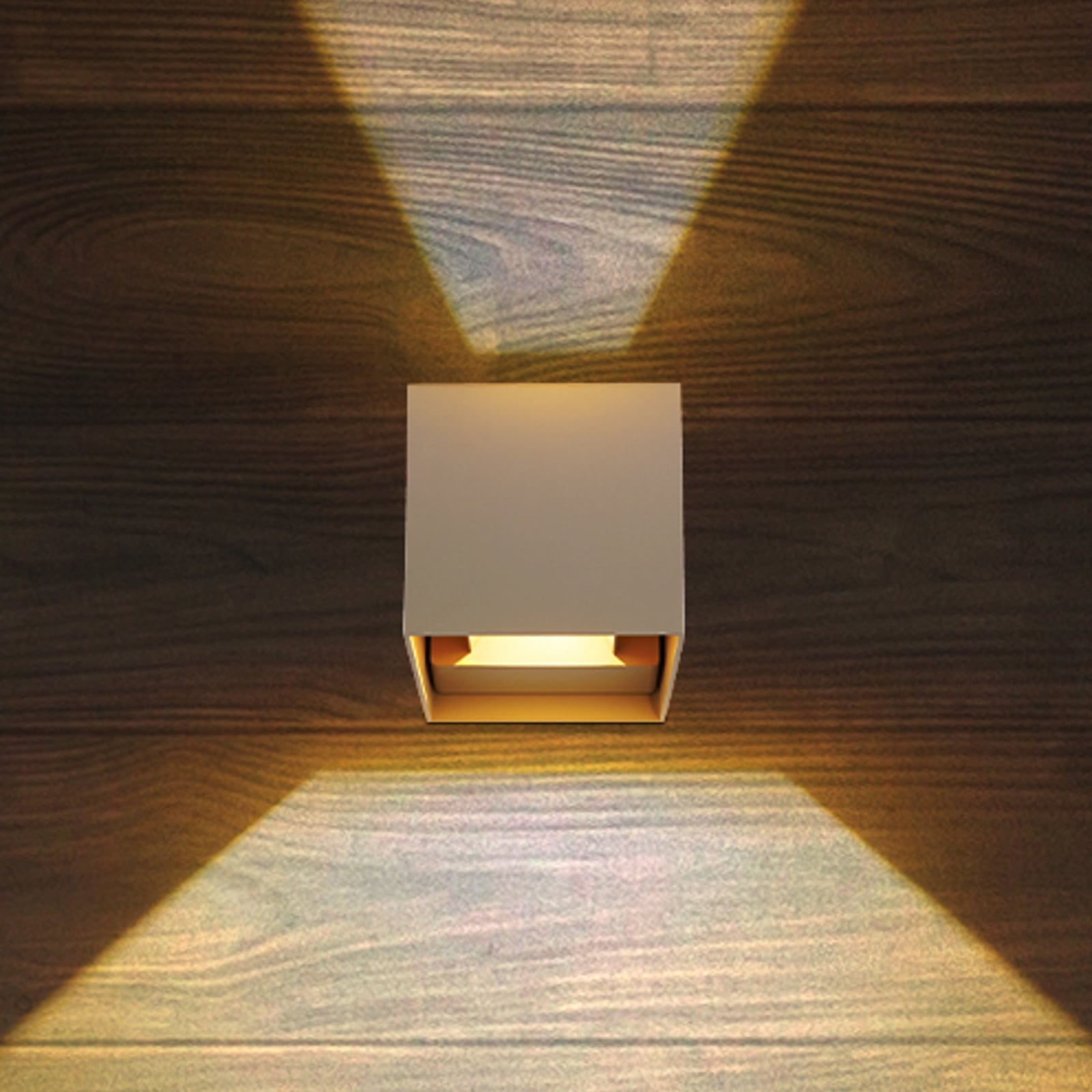LED-Außenwandleuchte Veronika, sandfarben, up/down, IP54