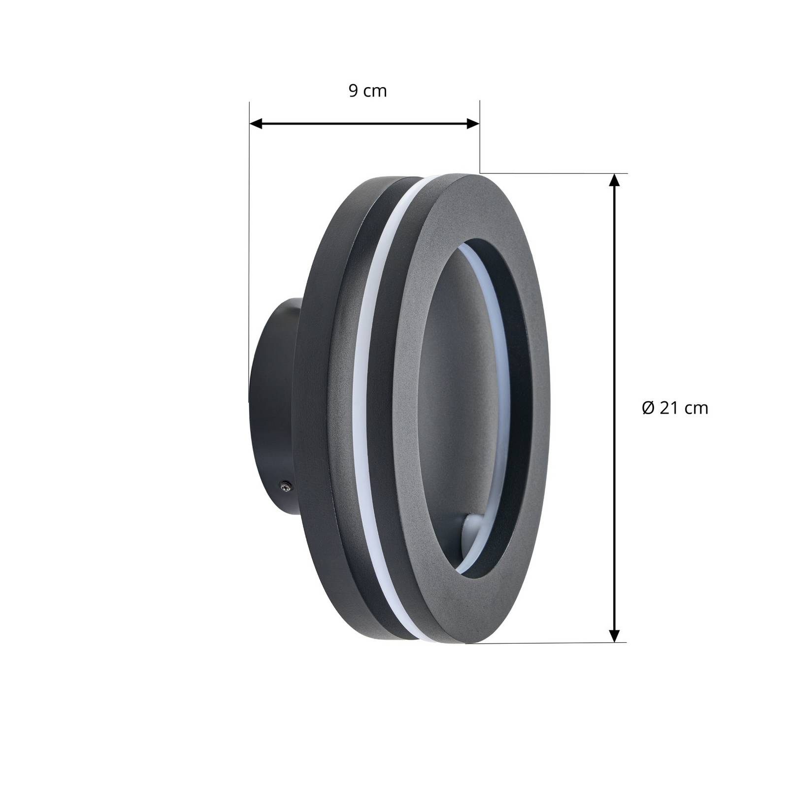 Lindby kinkiet zewnętrzny LED Ilveo, czarny, IP54, ruchomy
