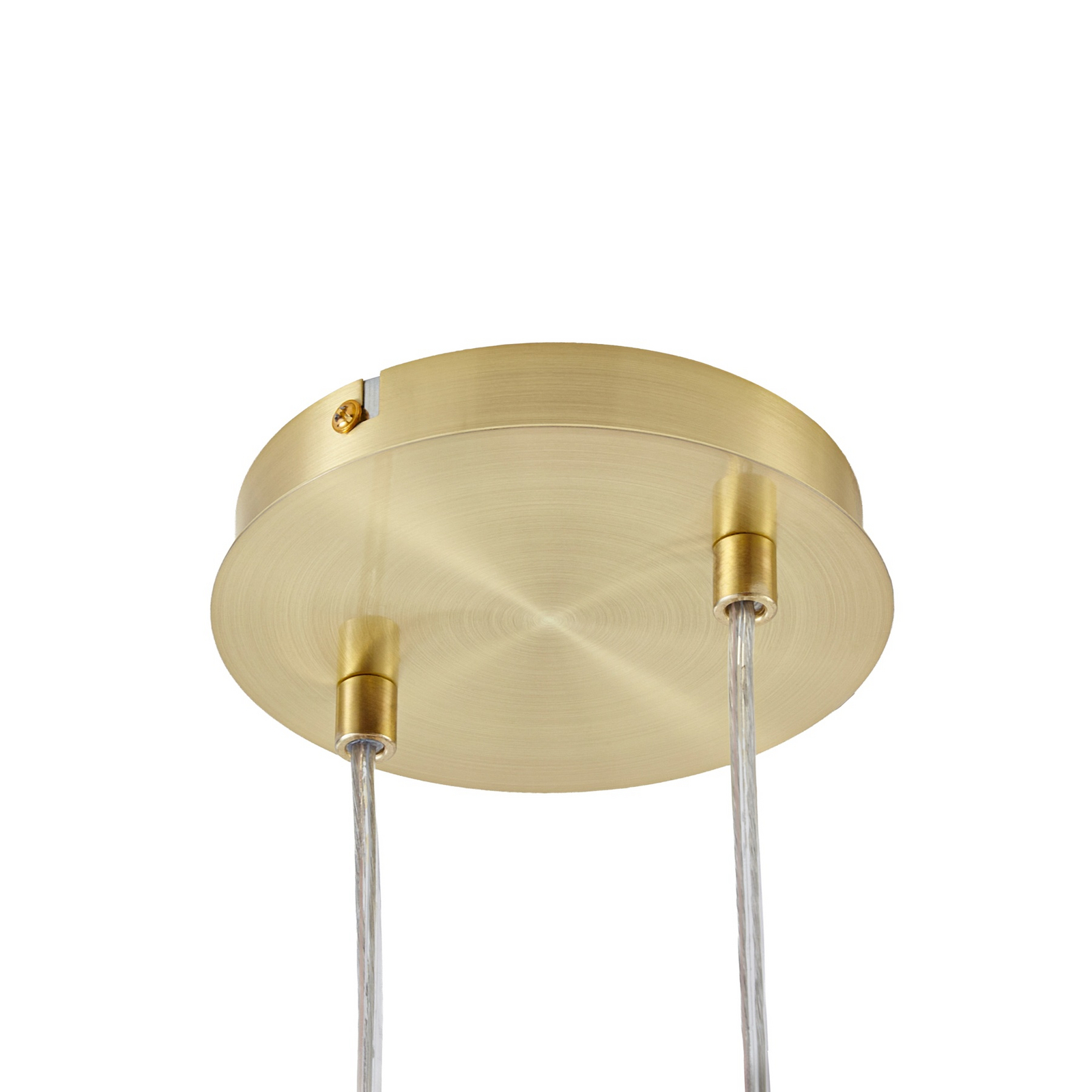 Lampa wisząca Lindby Isamer, opal/mosiądz, długość 130 cm