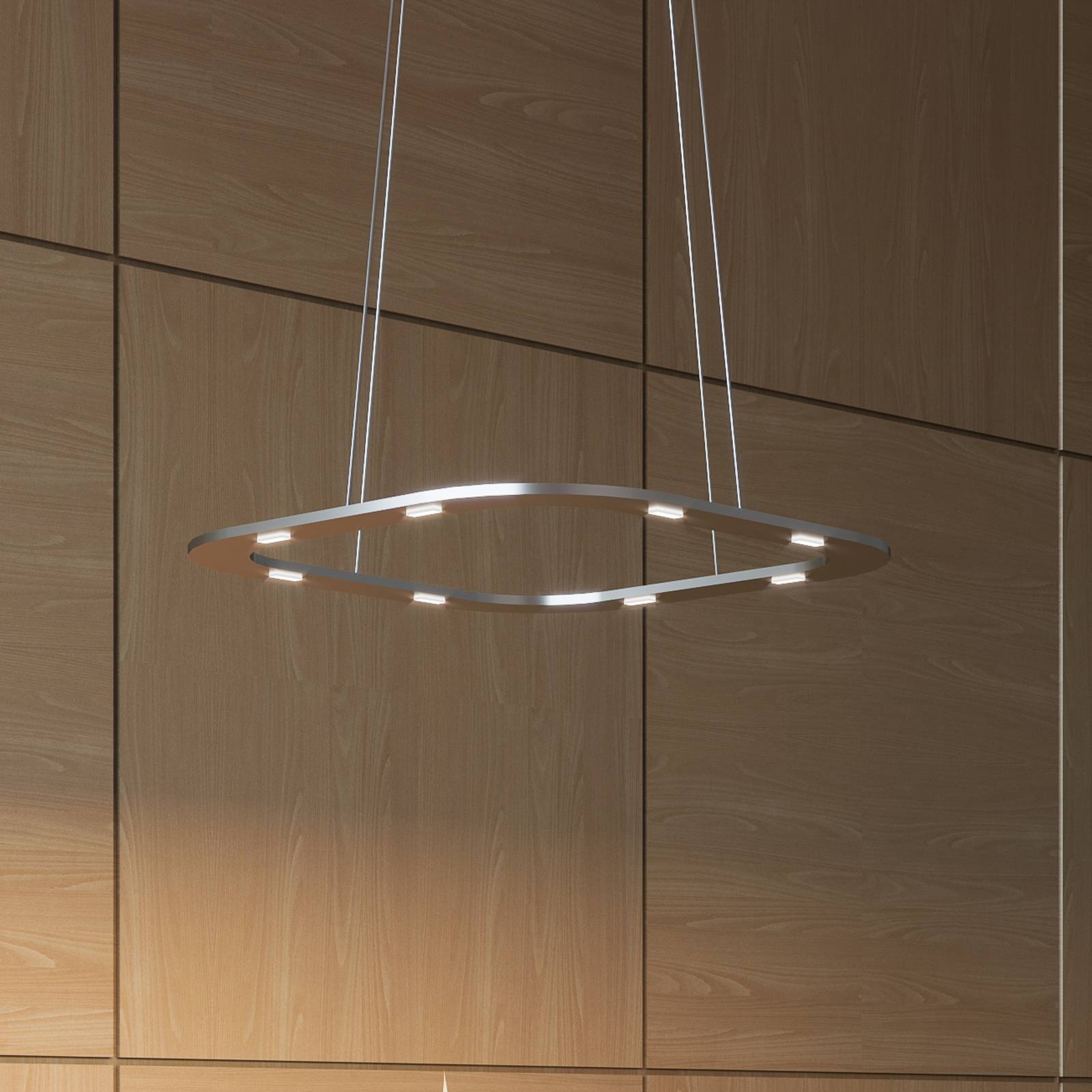 BYOK Piani Quadro pendel Phase Cut 48cm alu matt