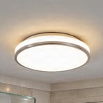 Lindby LED-taklampa Lyss, Ø 34 cm, kromfärgad, IP44