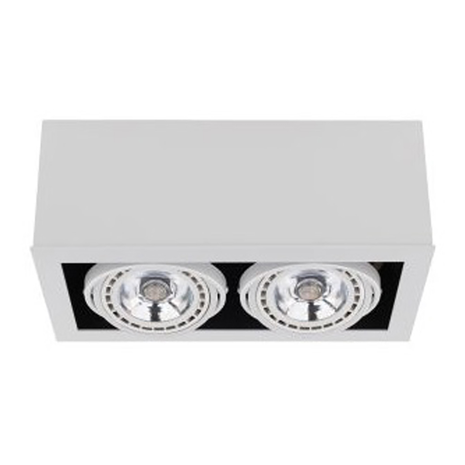 Downlight Box II, zweiflammig, weiß