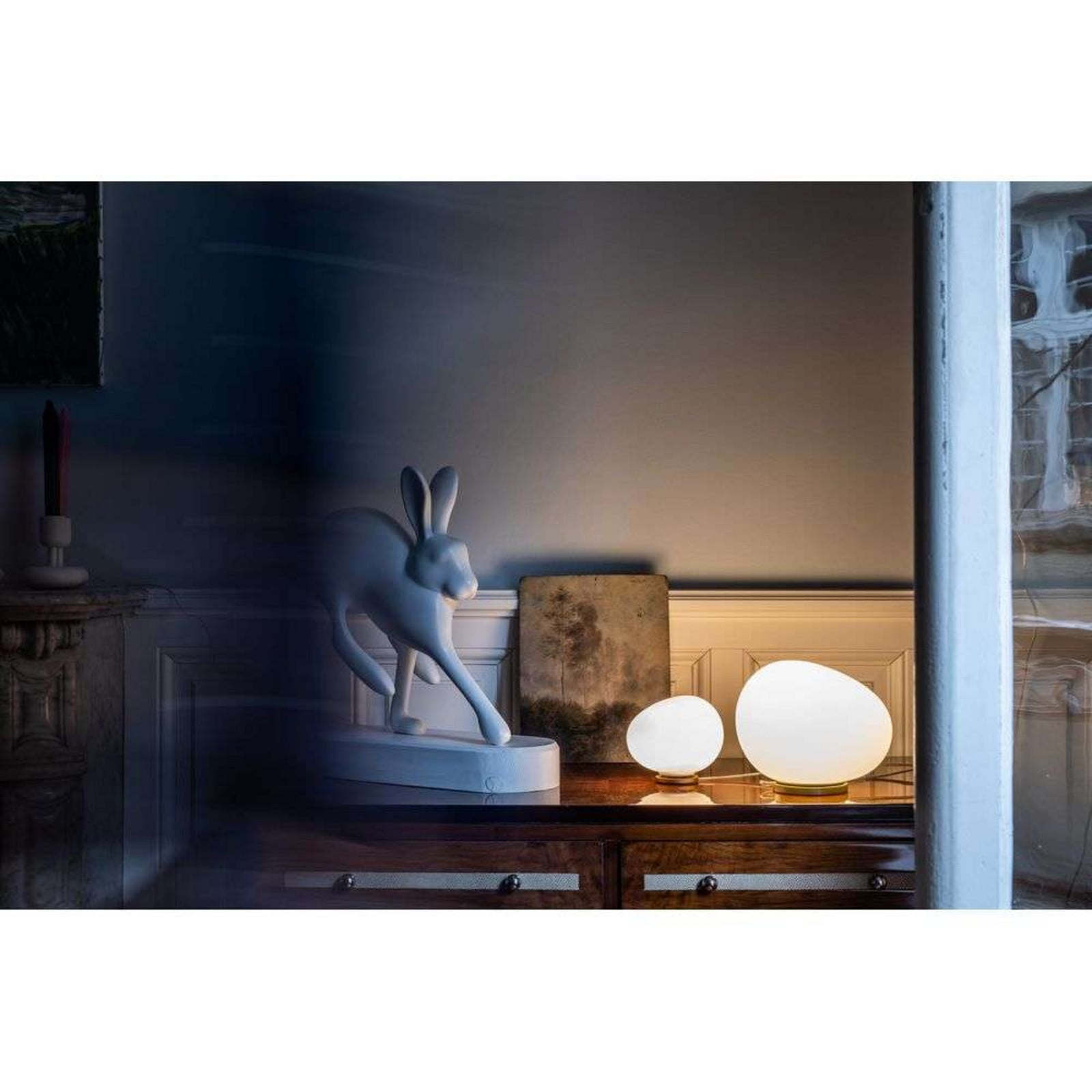 Gregg Piccola Bordlampe On/Off Hvid/Hvid Foscarini - Stue - Glas