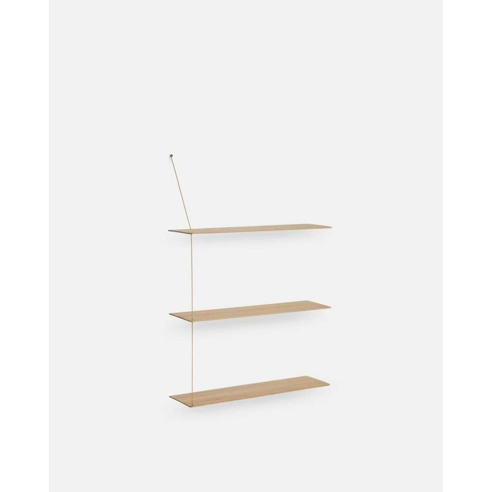 Stedge Add-on Shelf L80 White Oak/Brass - Woud