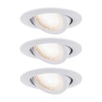 Paulmann 92985 LED-indbygningsspot 3x6W, mat hvid