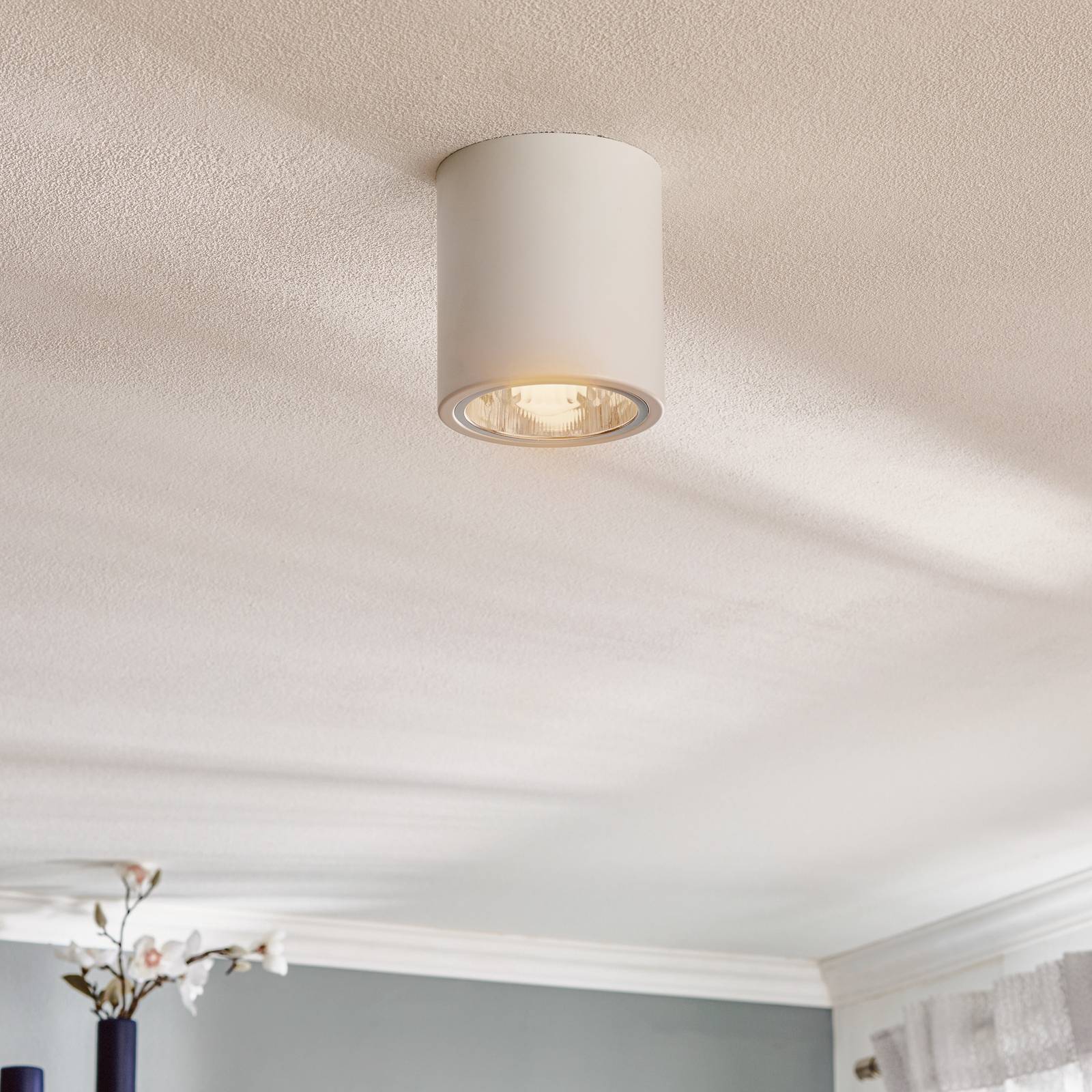 luminex spot pour plafond downlight round en blanc, ø 13,3 cm