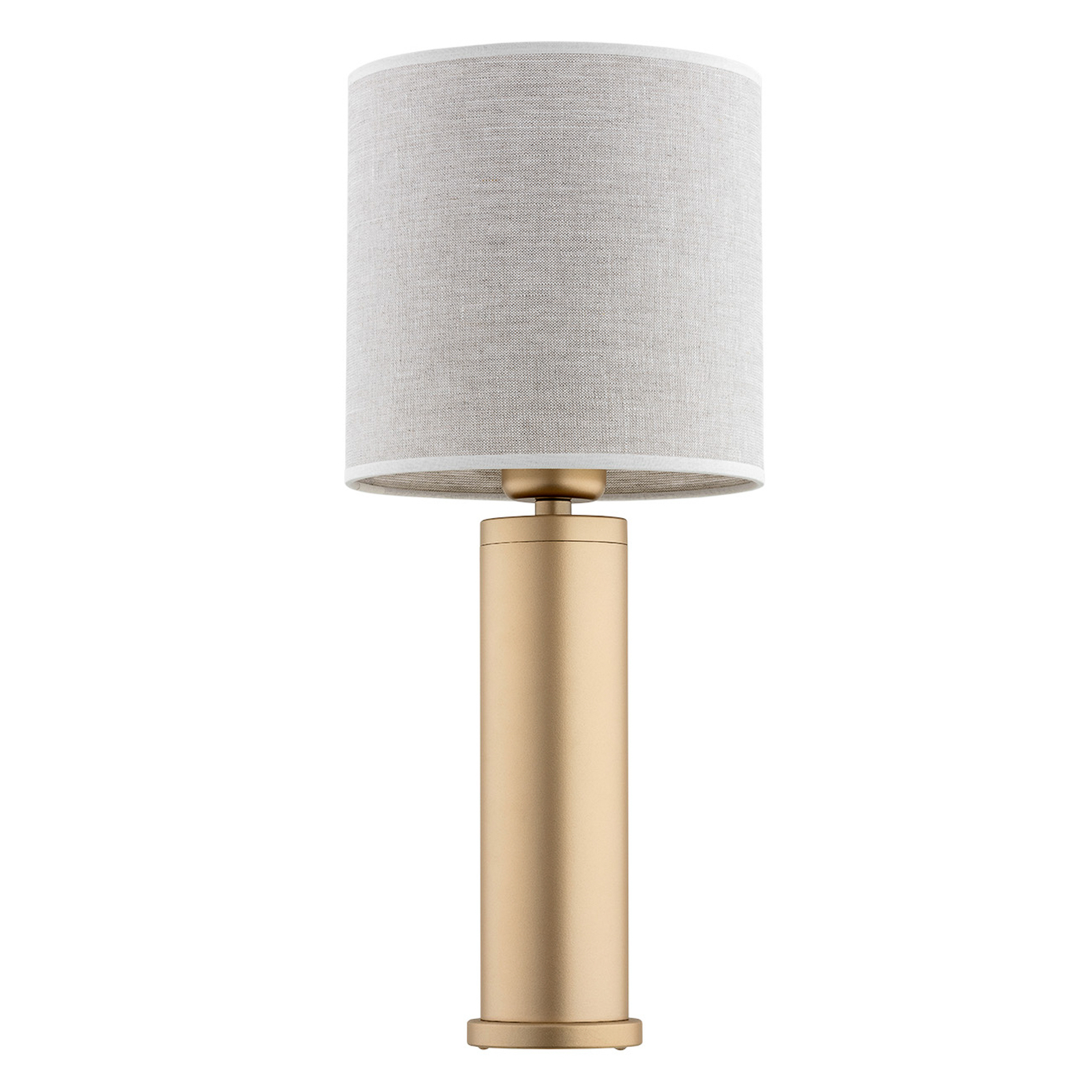 Romina table lamp, linen lampshade, gold base