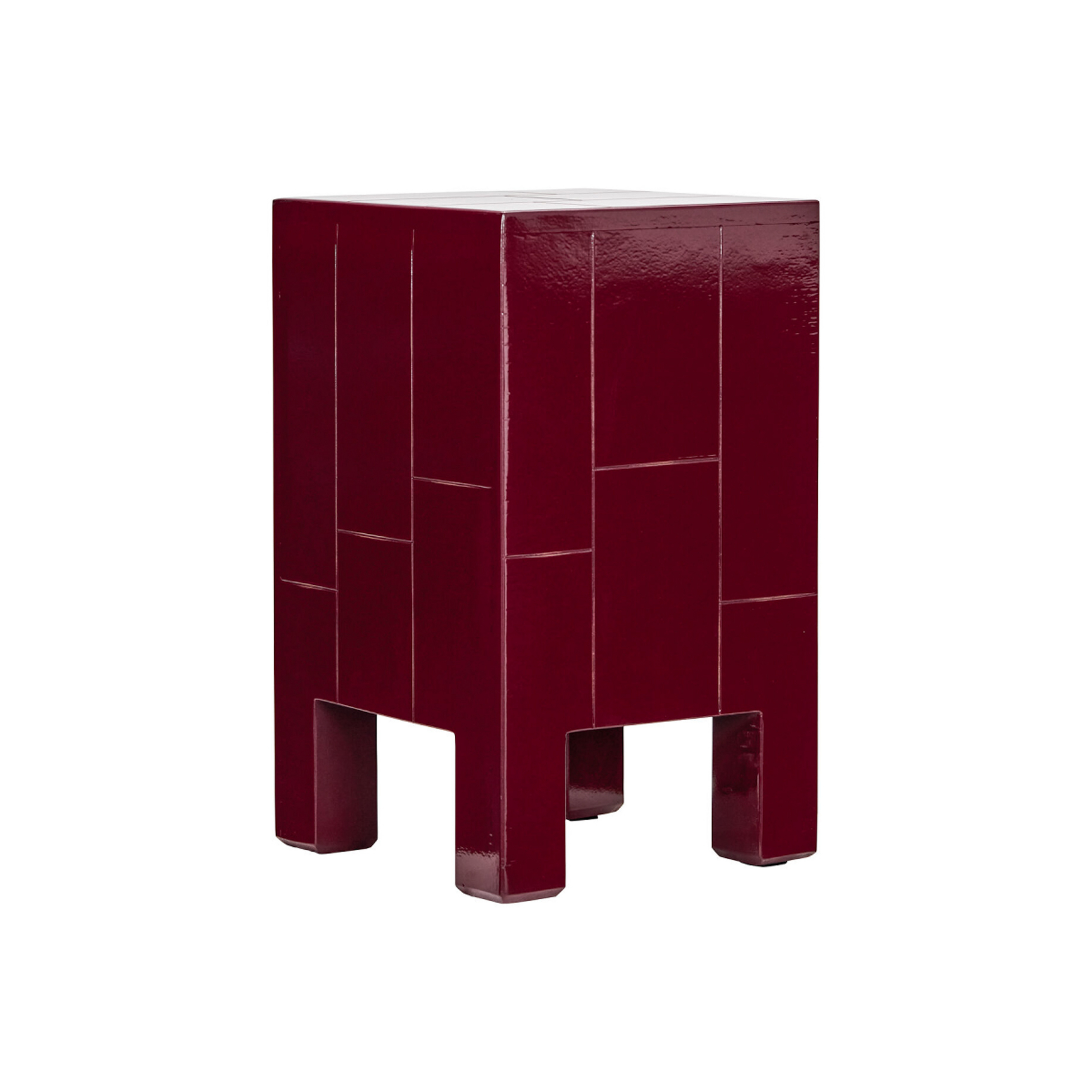 HDBrick sivupöytä, punainen, korkeus 51 cm, puu – House Doctor