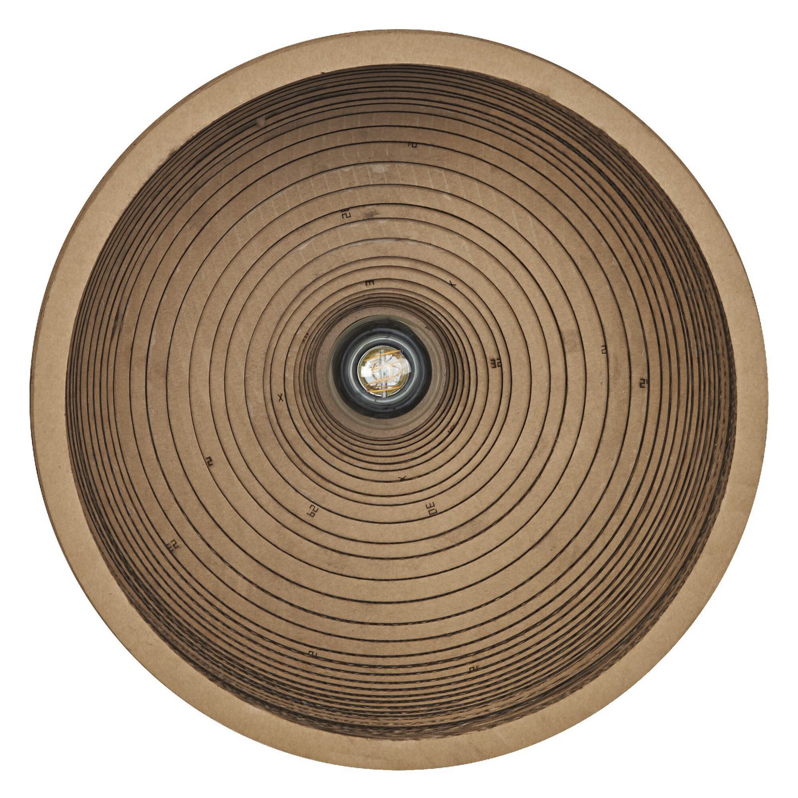 OSRAM Deckenleuchte HAT, braun, Ø 36 cm, Wellpappe, E27