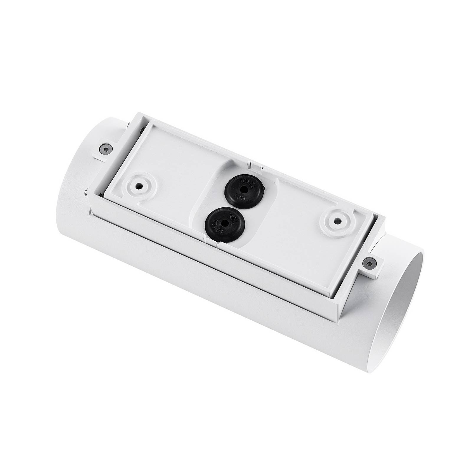 Kinkiet zewnętrzny CAN, biały, 2-punktowy, Ø 8 cm, IP65, metal, GU10