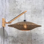 GOOD & MOJO Bali wall lamp 1 arm, natural, 60x15cm