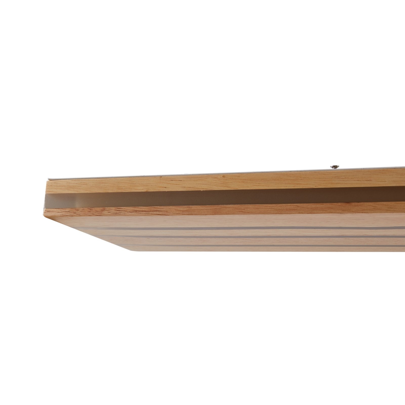 Lucande Suspension LED Silja, 36W, bois, acrylique, blanc