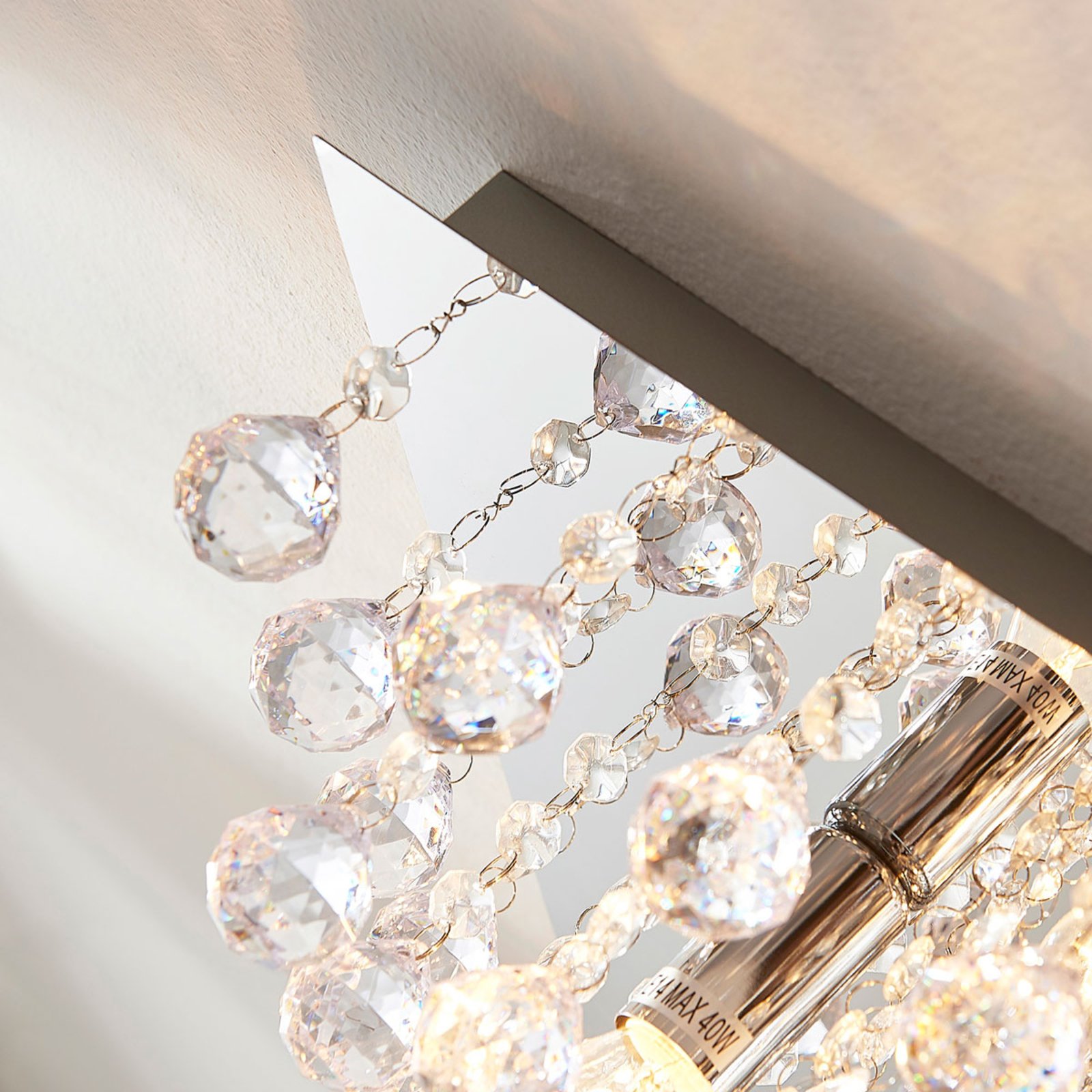 Annica Square Kattovalaisin Chrome/Clear - Lindby