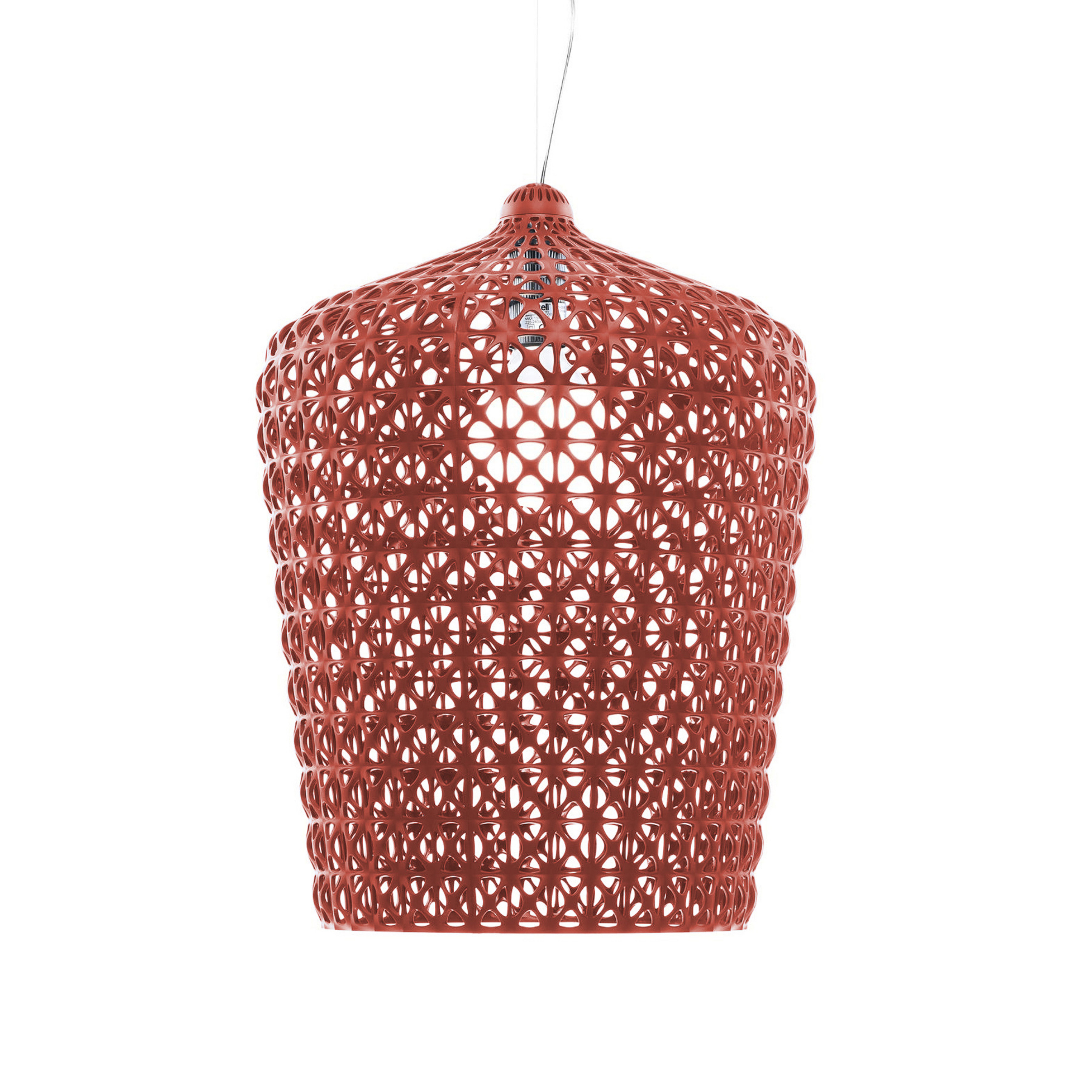 Kabuki pendant light, burgundy red, Ø 50 cm - Kartell
