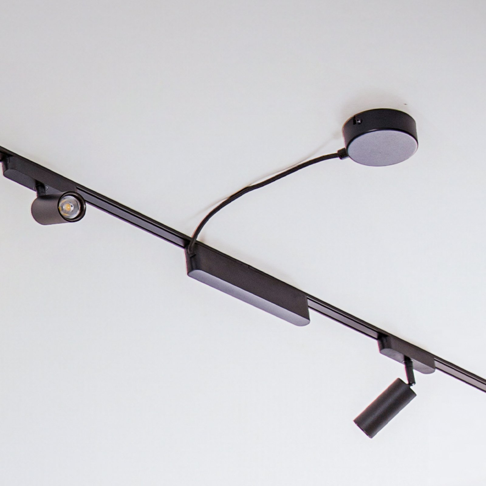 Schienensystem 48V Lumaro Spots 16-flg. schwarz Ø4cm dimmbar