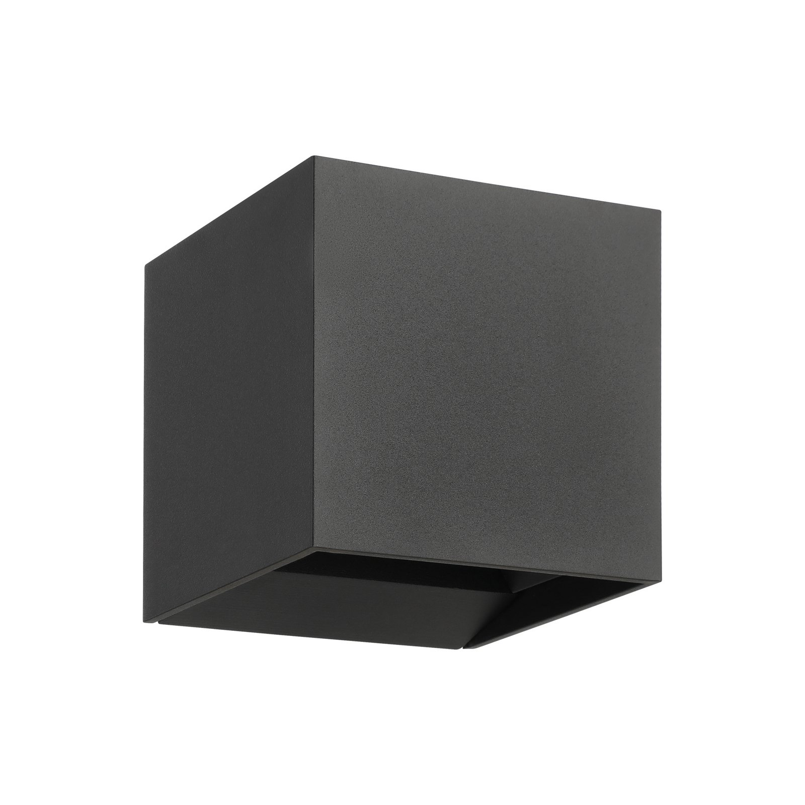 LED-utomhusvägglampa Calpino 3, antracit, bredd 10 cm, 2 lampor.