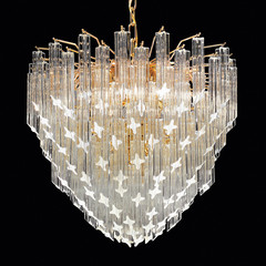 Lampada sospens. Pioggia dorata 24 carati Ø 55 cm