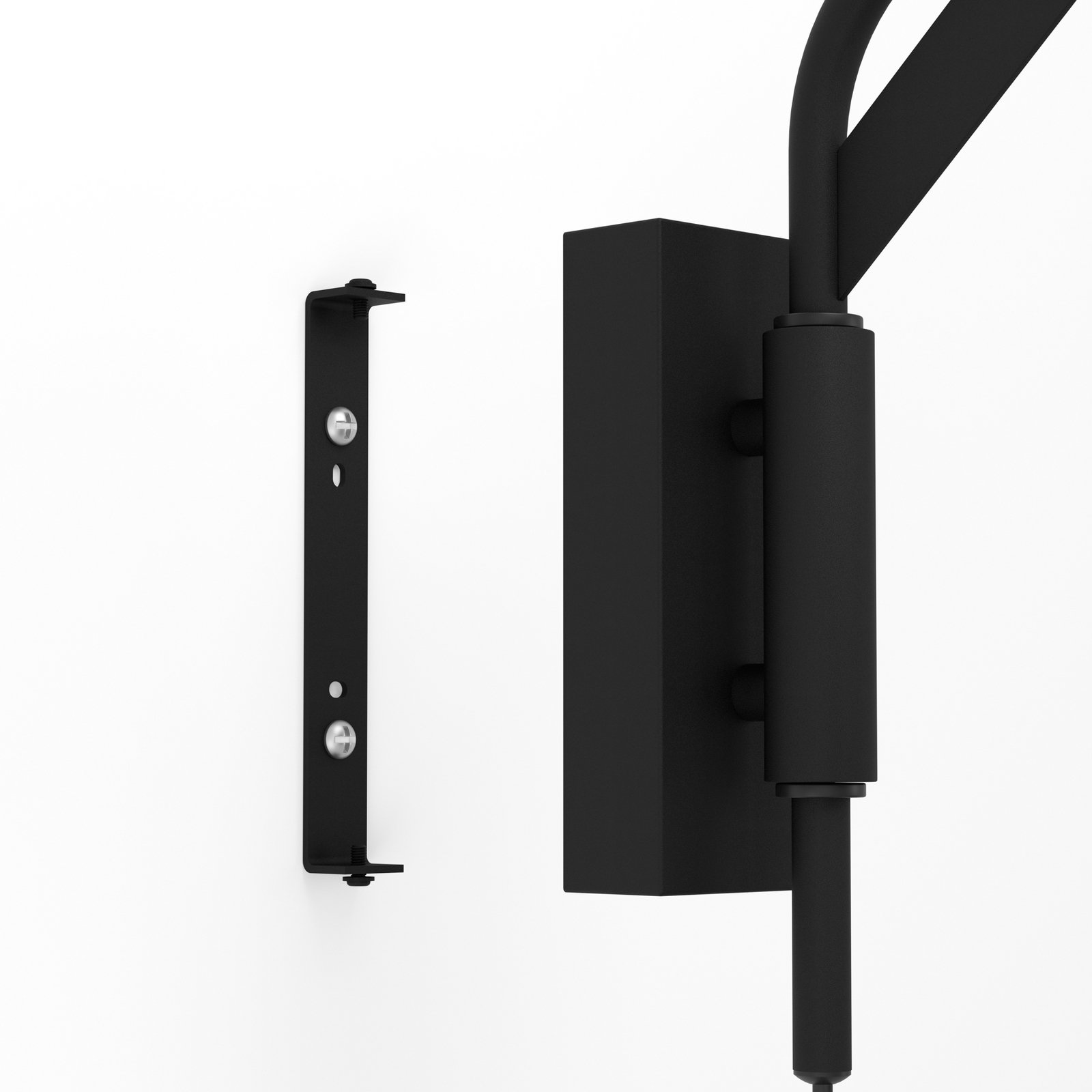 Wandleuchte Loreto in Schwarz, beweglich