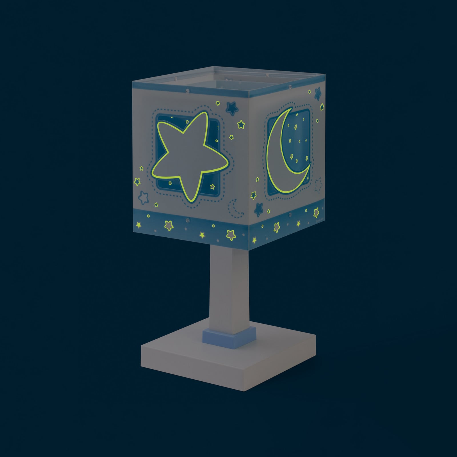 Dalber Moonlight lampă de masă copii albastru - Camera copiilor - albastru alb - Plastic