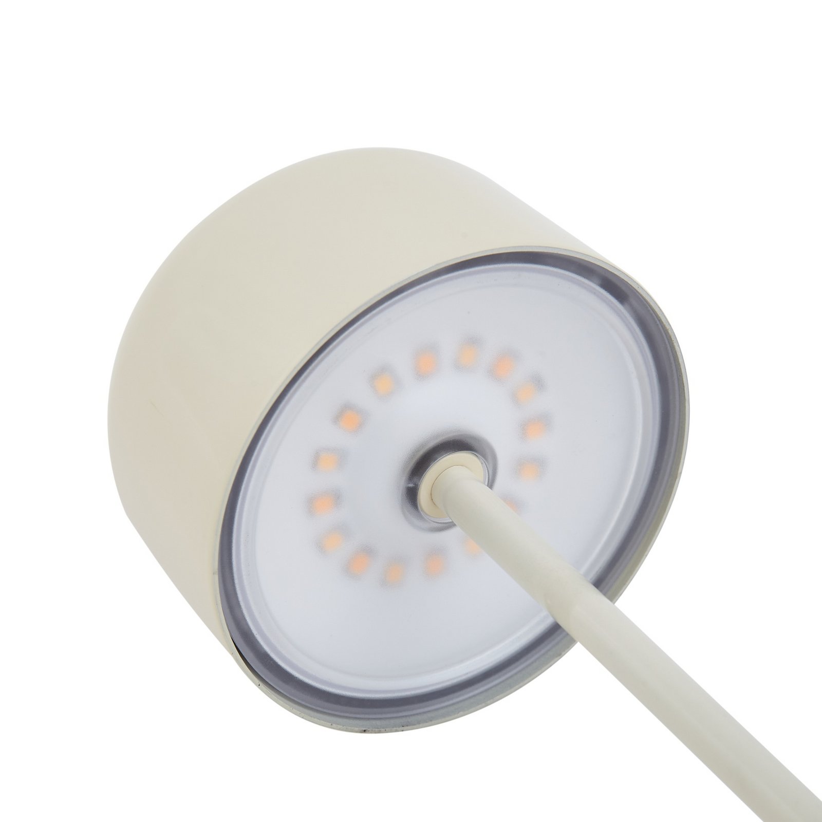 Quill LED rechargeable table lamp, CCT, beige, dimmable - Lucande Quill LED rechargeable table lamp, CCT, beige, dimmable - Lucande