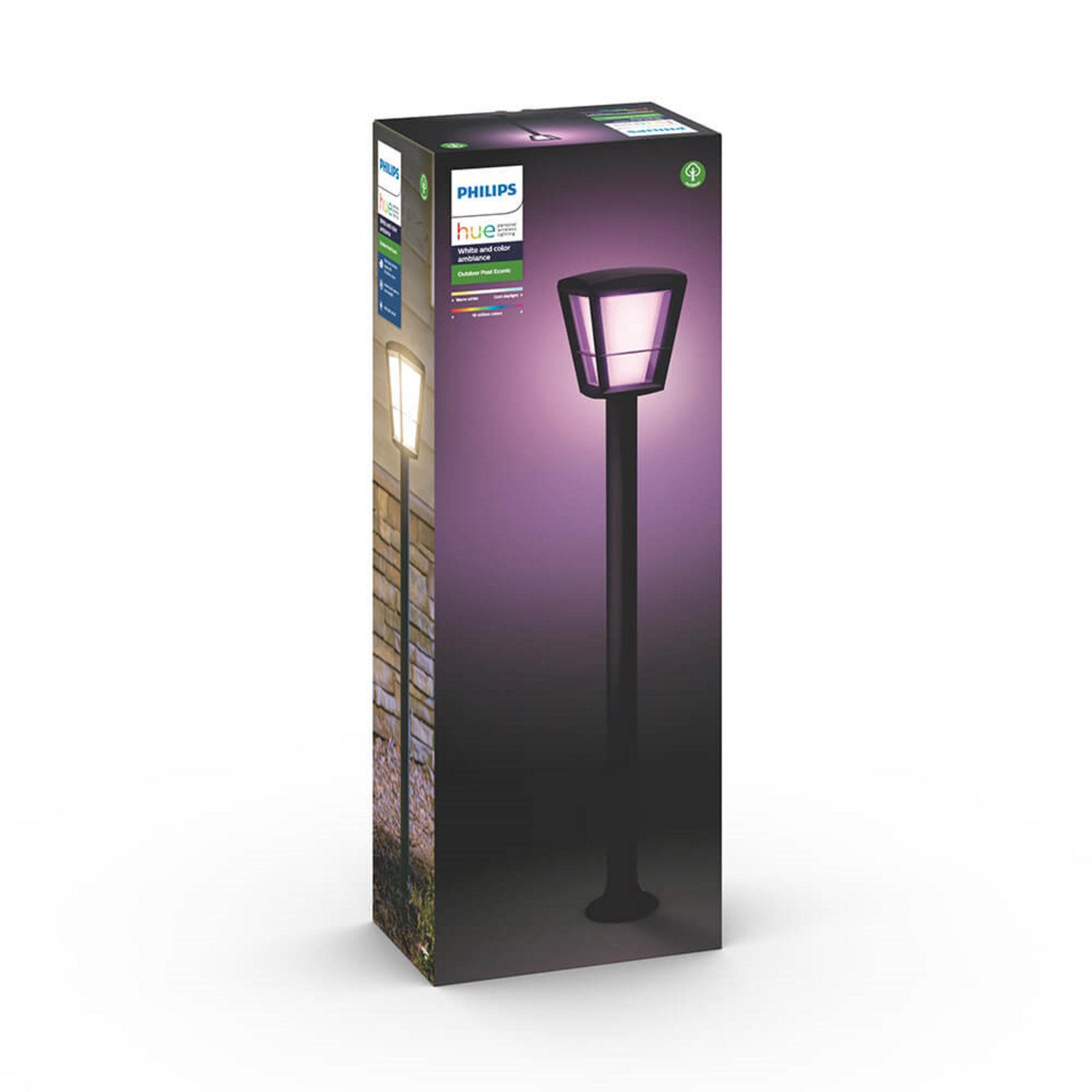 Econic Lampadare Exterior High White/Color Amb. - Philips Hue