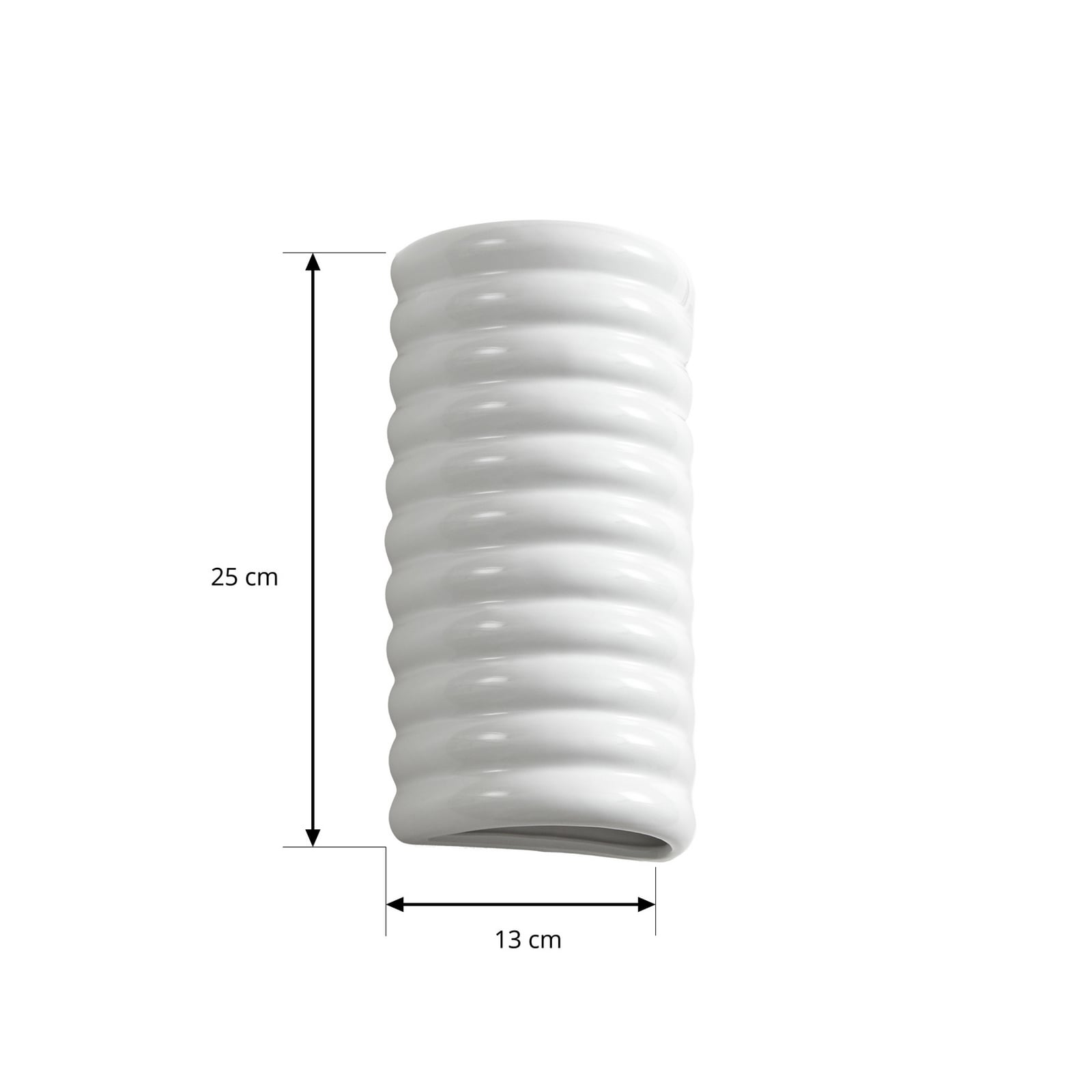 Riff LED-seinävalaisin, valkoinen, keraaminen, korkeus 25 cm – Lucande Riff LED-seinävalaisin, valkoinen, keraaminen, korkeus 25 cm – Lucande