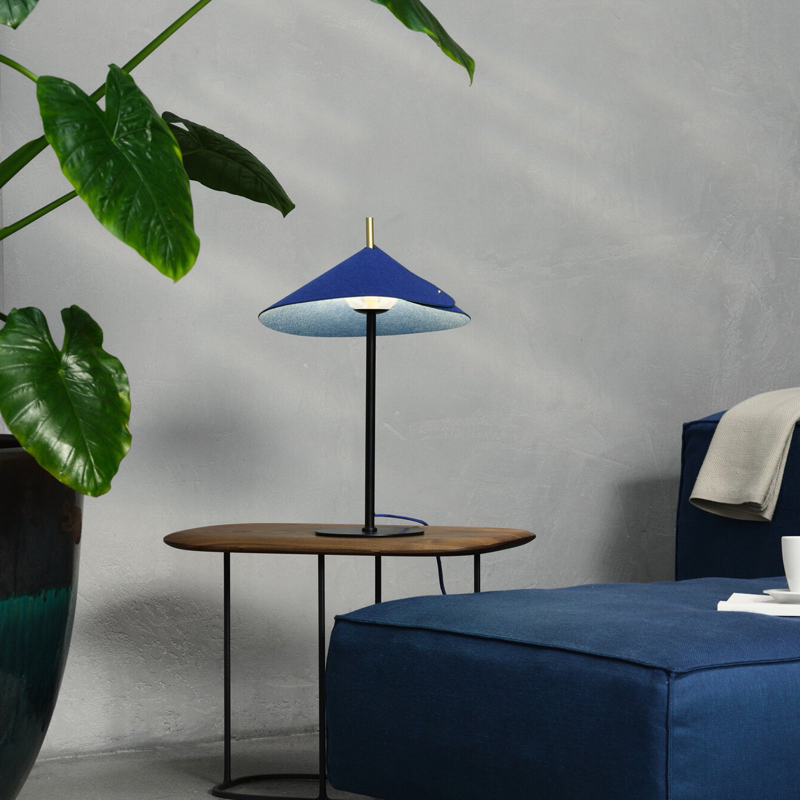 OSRAM bordlampe Decor Flip, blå, filt, G9, justerbar