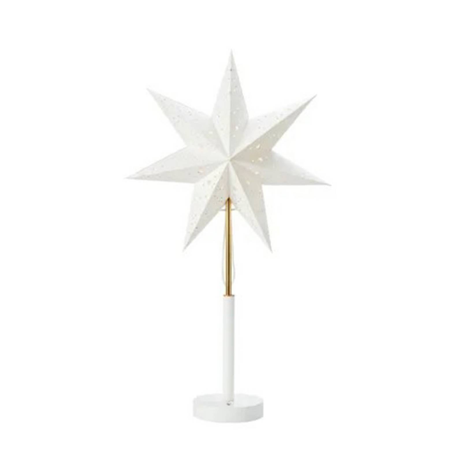 LED-Akku-Papierstern Noella, messing/weiß, Höhe 62 cm