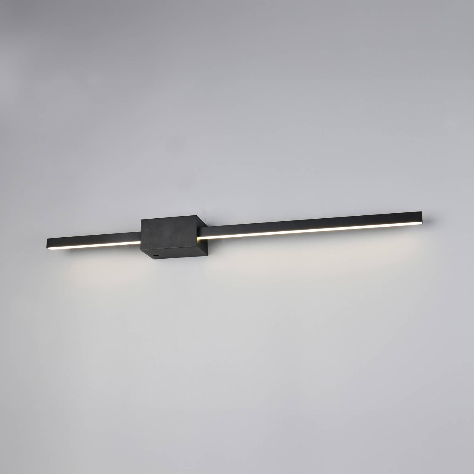 Trio Lighting LED wandlamp Cassino, matzwart, breedte 70 cm, metaal