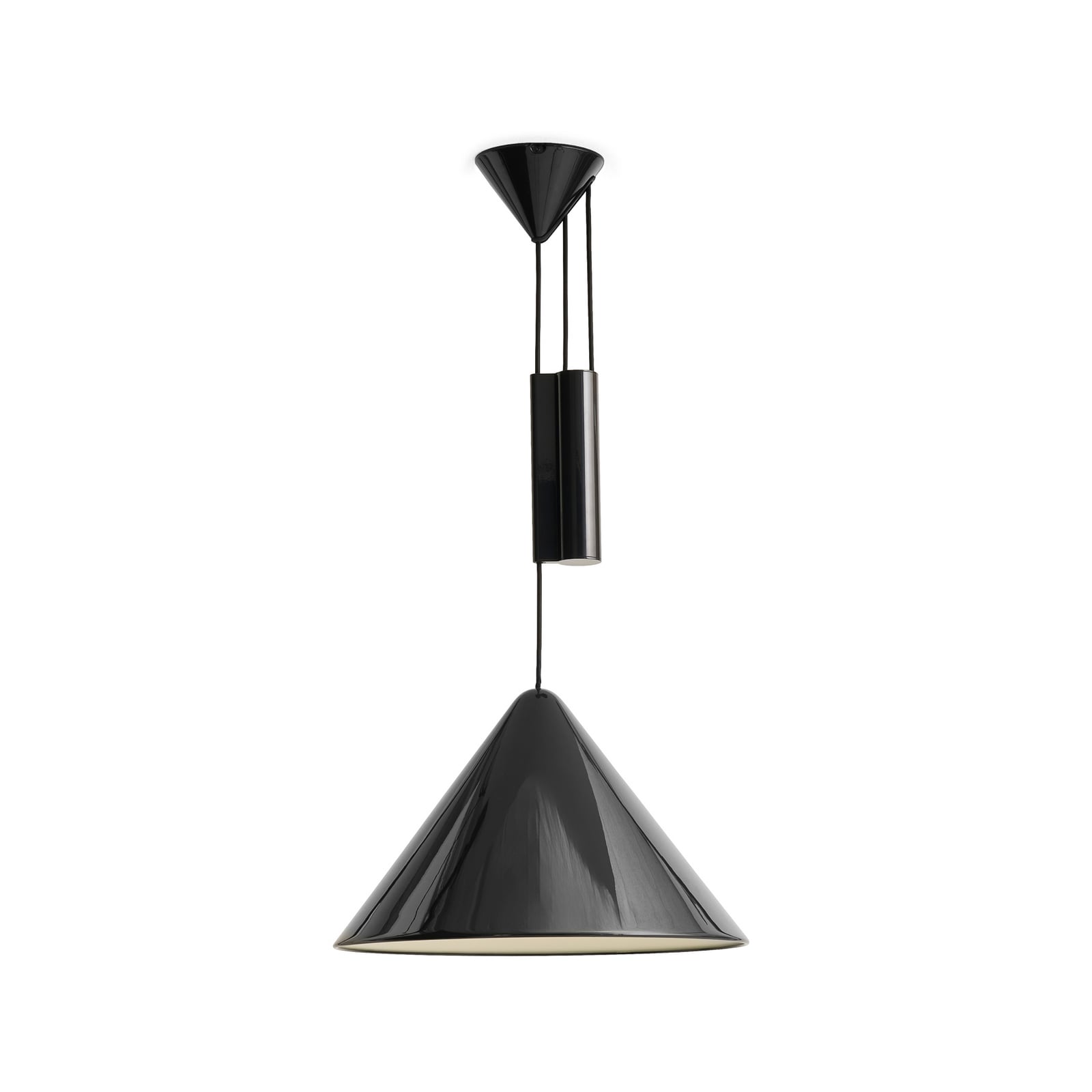 Suspension Compass de HAY, noire, Ø 43 cm, hauteur réglable Suspension Compass de HAY, noire, Ø 43 cm, hauteur réglable