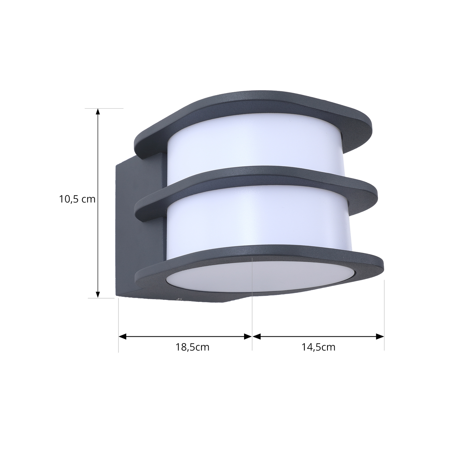 Lindby Smart LED-Außenwandleuchte Fyra, rund, CCT, RGB, Tuya
