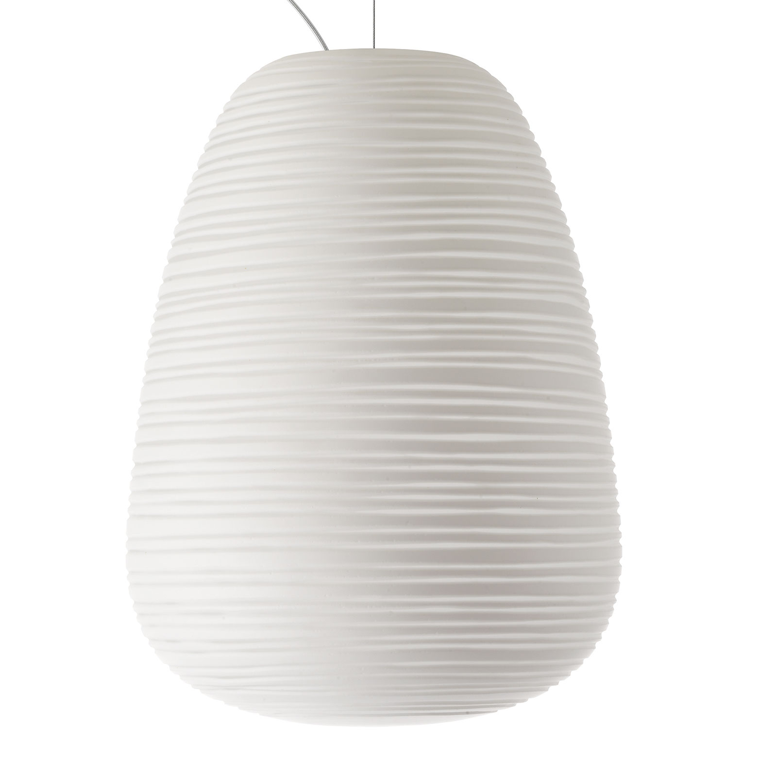 FOSCARINI Foscarini MyLight Rituals 1 LED hanging light, for Living / Dining Room, handblown glass, painted metal, E27, 15 W, energy efficiency: A++, H: 34 cm