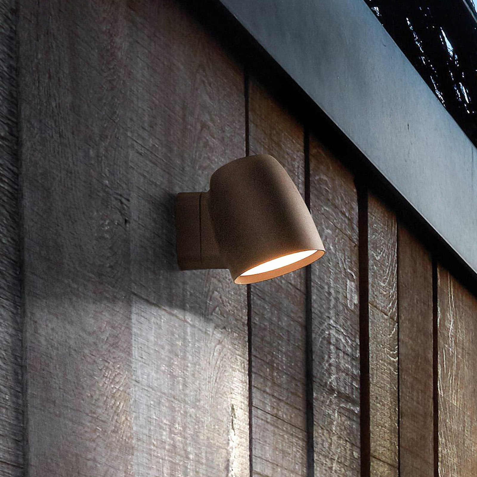 Bover LED buiten wandlamp Moer, terracotta, aluminium/staal